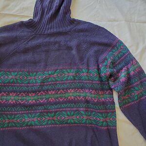 Festive Cozy Winter Knit Turtleneck Sweater - C&B - size 1X - NWT